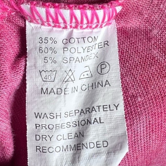 Pink short sleeve button side knit top size small - Picture 5 of 5